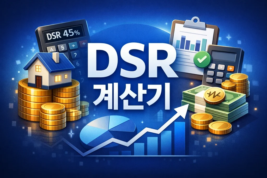 DSR 계산기 | 연 소득 대비 대출 상환비율 무료·간편 계산 2 DSR 계산기