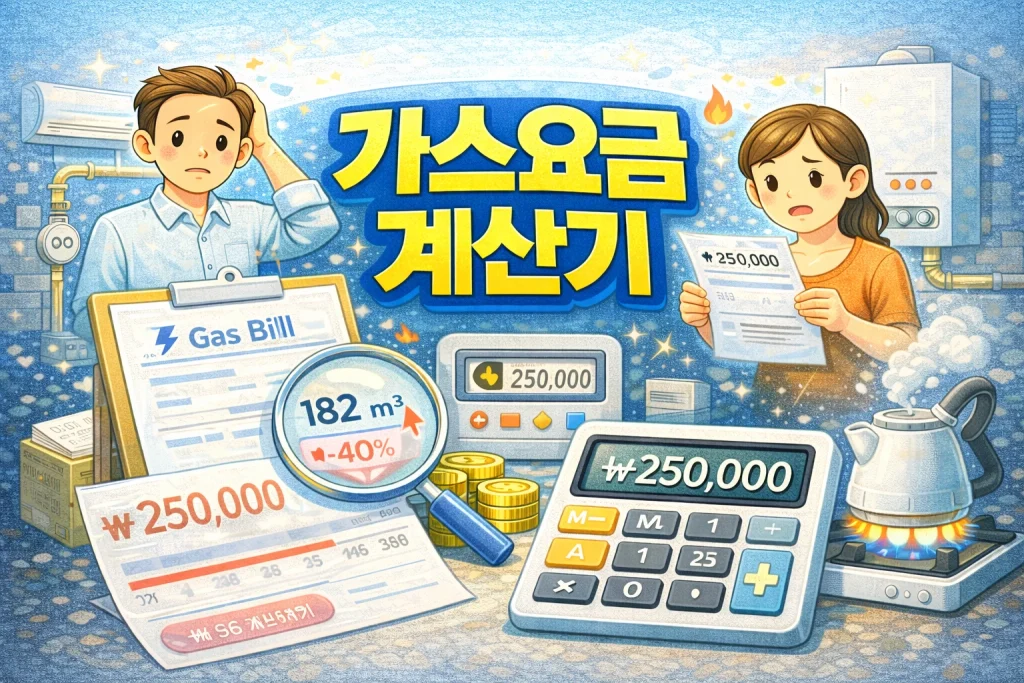 가스요금 계산기 – 월 사용량으로 예상 요금 확인 2 가스요금 계산기
