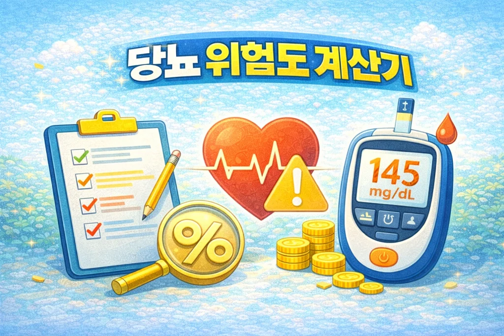 당뇨 위험도 계산기 – 10년 내 제2형 당뇨 위험을 점수로 확인 2 당뇨 위험도 계산기