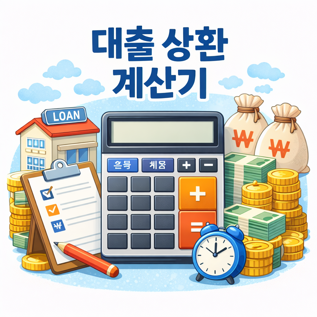 대출 상환 계산기 – 원리금·원금·만기일시 월 상환액/총이자 바로 계산 2 대출 상환 계산기