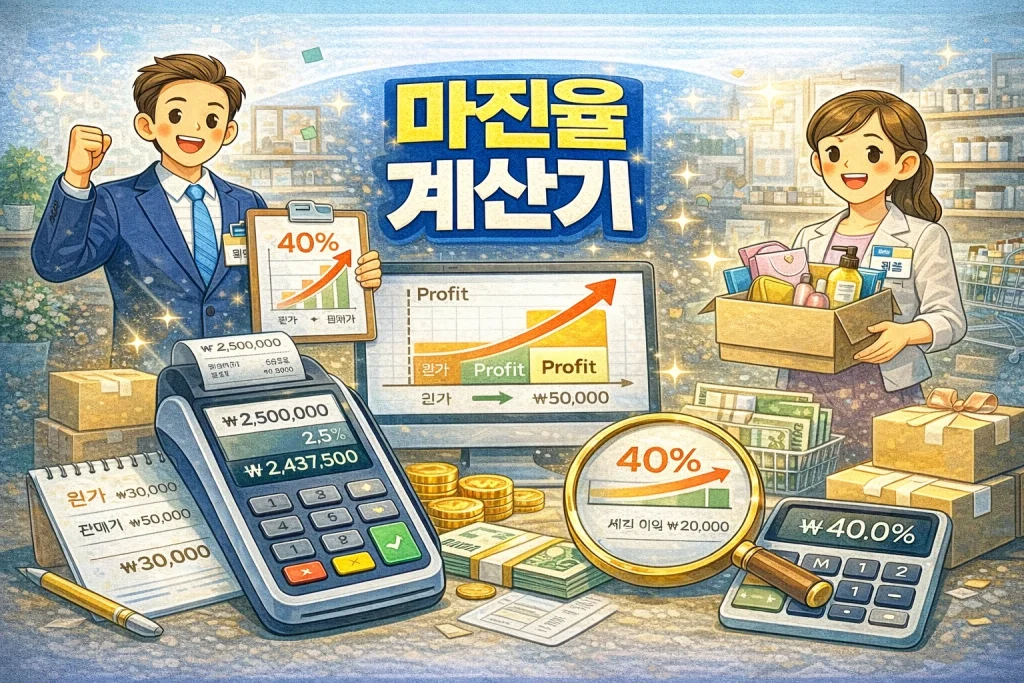 마진율 계산기 – 판매가/원가/수수료로 마진과 마진율 바로 계산 2 마진율 계산기