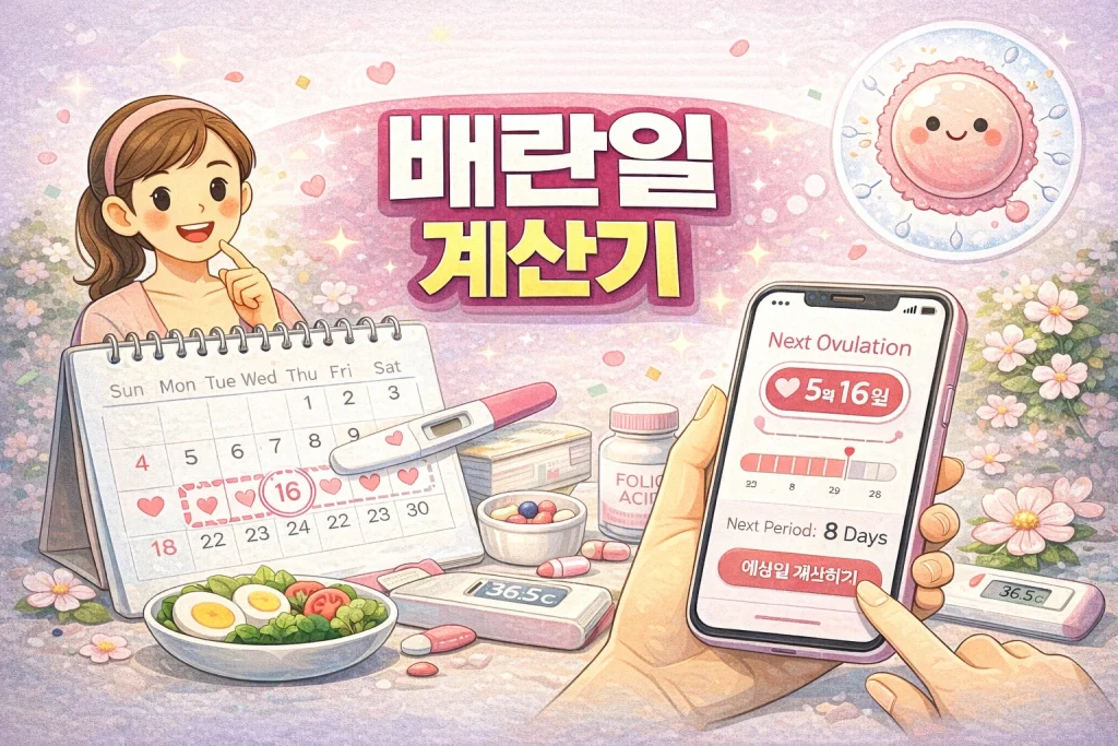 배란일 계산기 – 가임기와 배란일을 간편하게 확인하세요 2 배란일 계산기