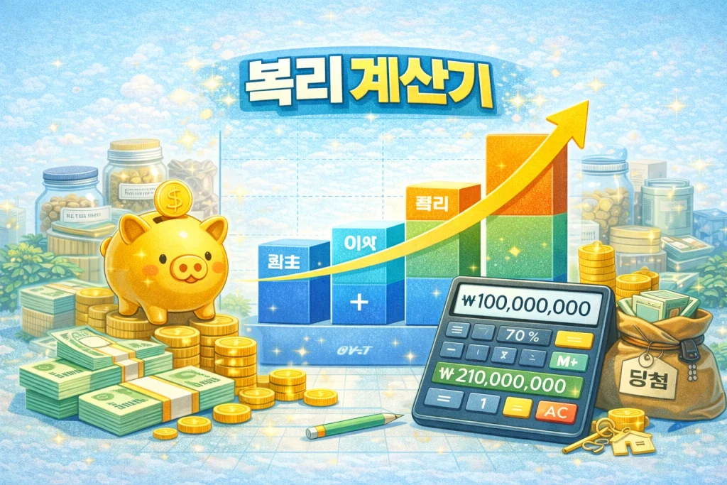 복리 계산기 – 원금·추가납입·이율로 최종 금액 바로 계산 1 복리 계산기