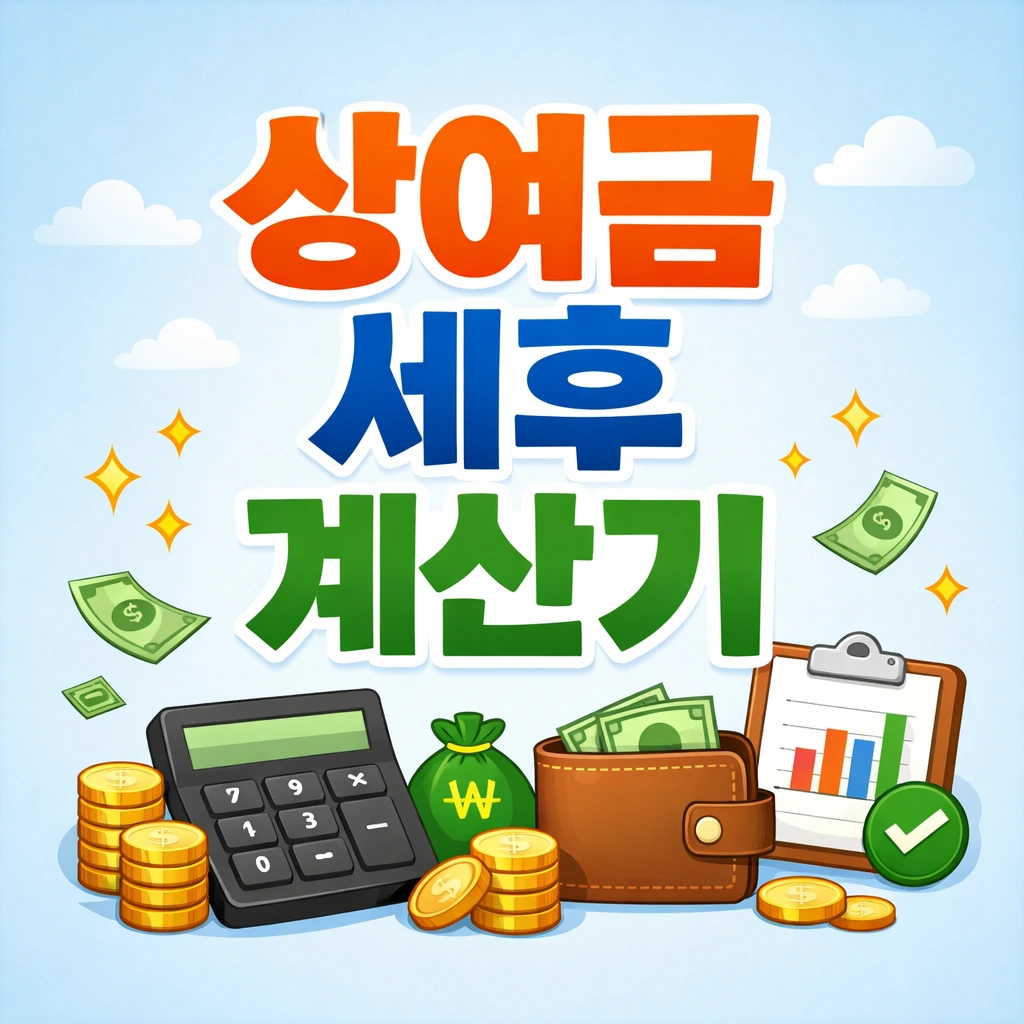 상여금 세후 계산기 – 실수령액 바로 확인 2 상여금 세후 계산기