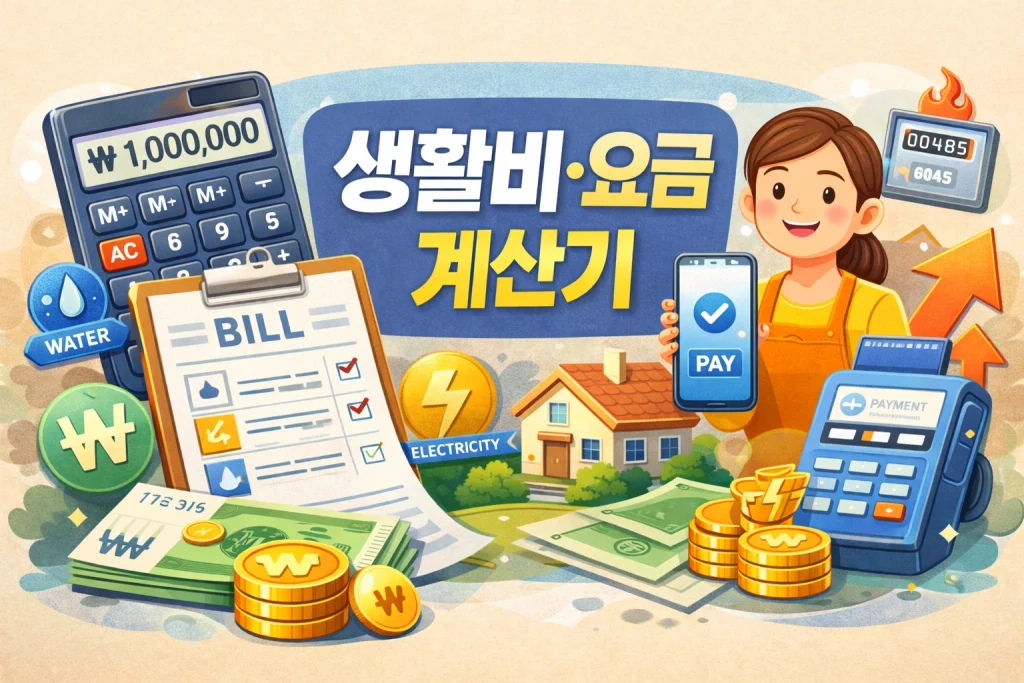 생활에 필요한 모든 계산기 3 생활비·요금 계산기