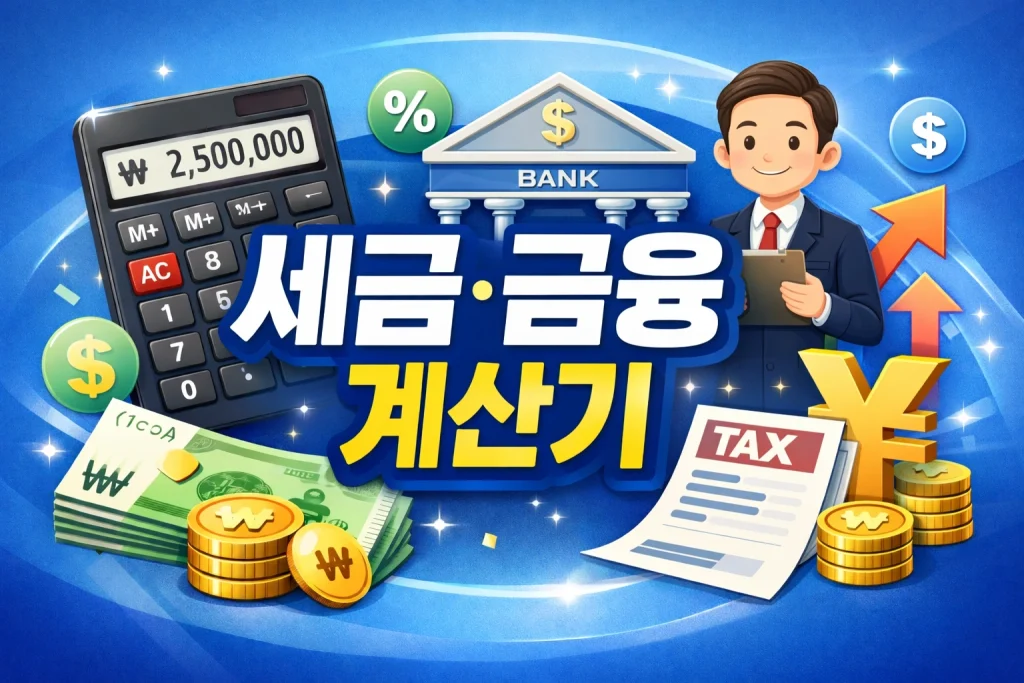 생활에 필요한 모든 계산기 5 세금·금융 계산기