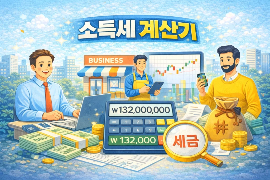 소득세 계산기 – 연 소득 기준 세금 미리 확인하기 2 소득세 계산기