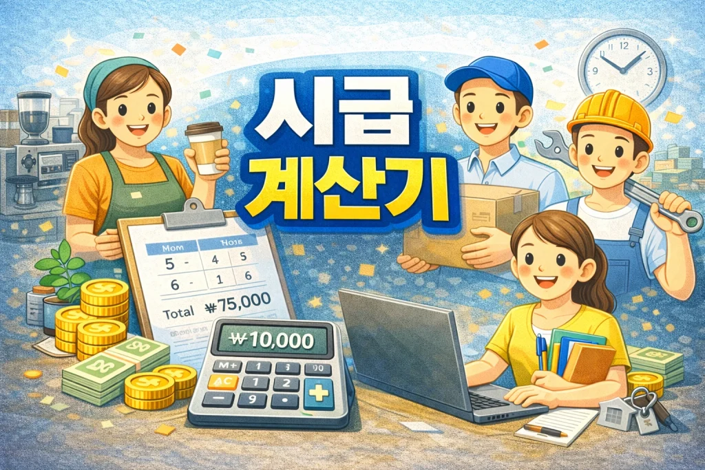 시급 계산기 – 월급·연봉까지 한 번에 계산 2 시급 계산기