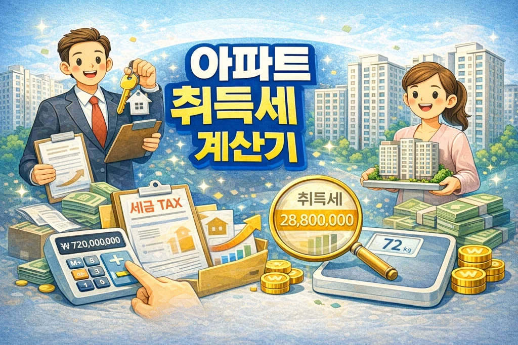 아파트 취득세 계산기 2 아파트 취득세 계산기