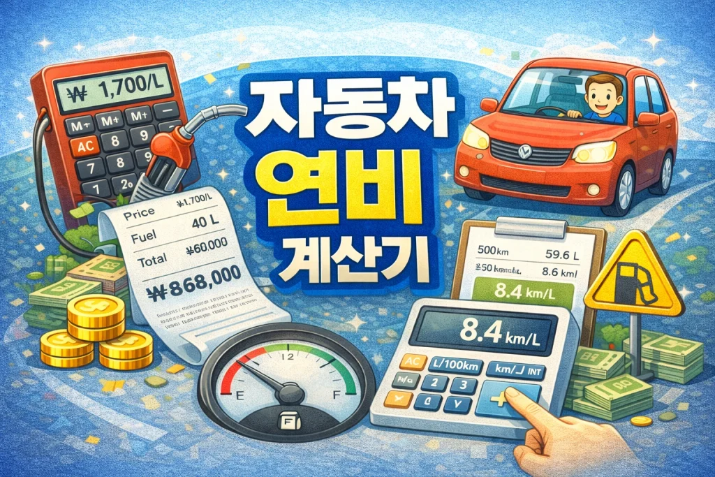 자동차 연비 계산기 – km/L·L/100km 계산과 주유비까지 2 자동차 연비 계산기