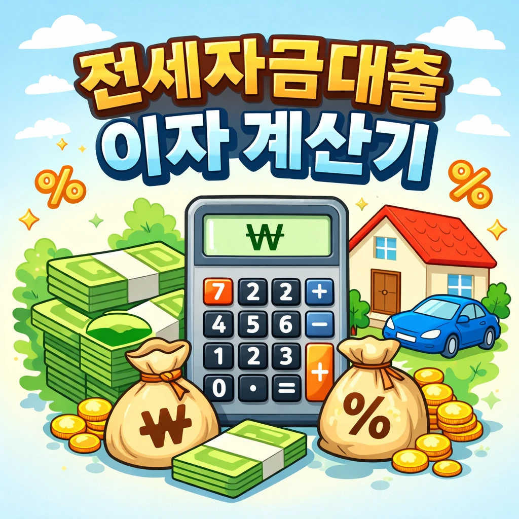 전세자금대출 이자 계산기 – 월 이자·총 이자·상환표를 무료로 간편 계산 1 전세자금대출 이자 계산기