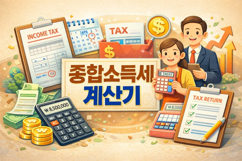 종합소득세 계산기 – 내 소득 기준 세금은 얼마일까? 1 종합소득세 계산기