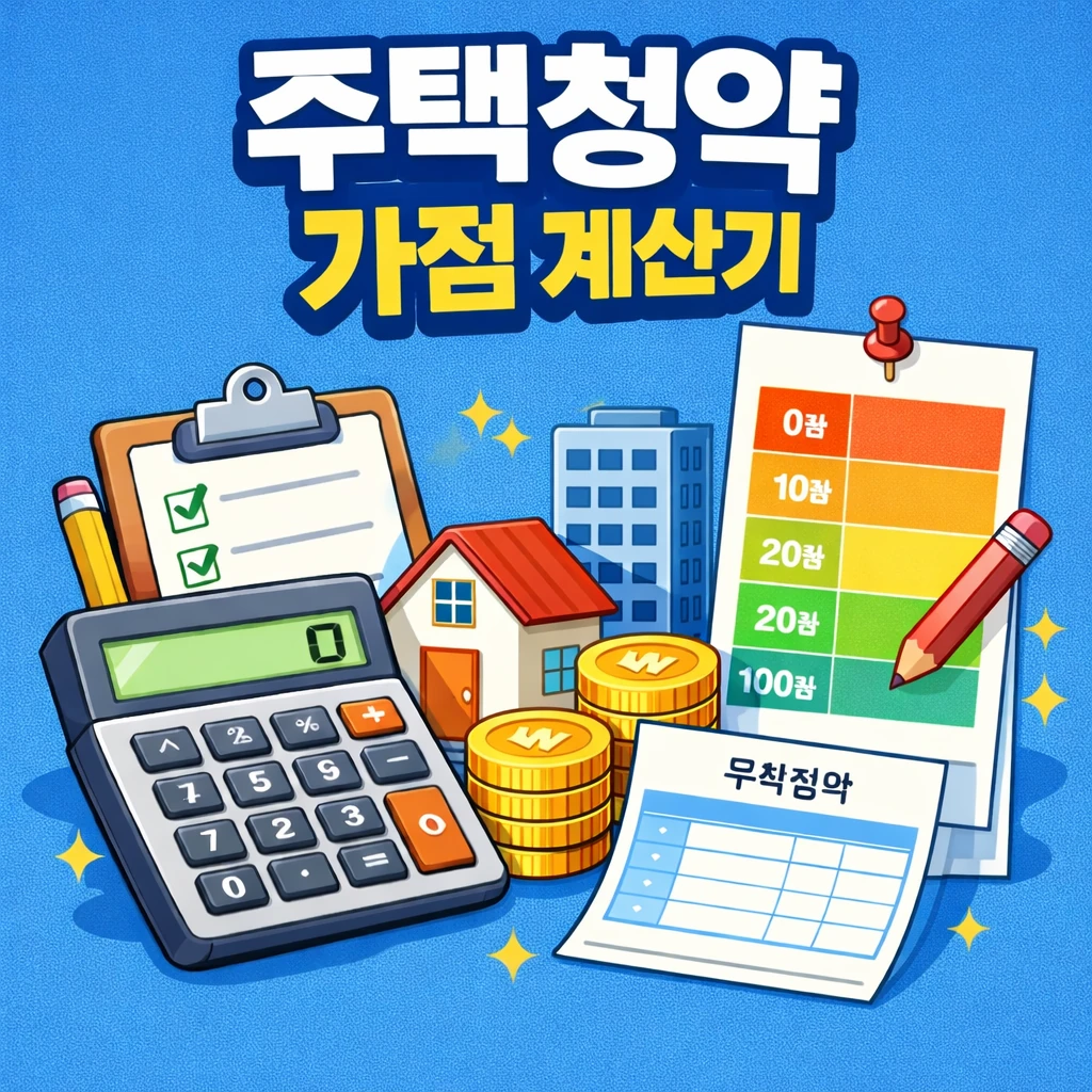 주택청약 가점 계산기 – 무주택기간·부양가족·통장기간으로 84점 바로 계산 2 주택청약 가점 계산기