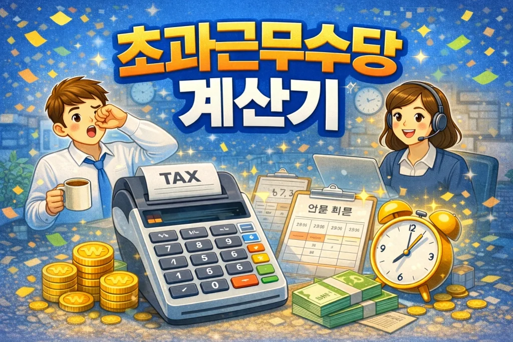 초과근무수당 계산기 – 연장·야간·휴일 수당 바로 계산 2 초과근무수당 계산기