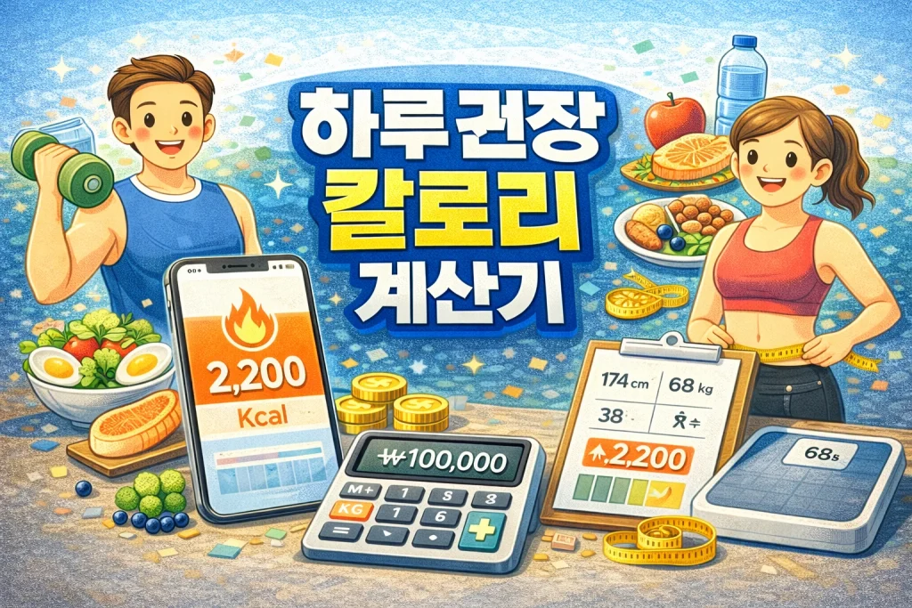 하루 권장 칼로리 계산기 2 하루 권장 칼로리 계산기