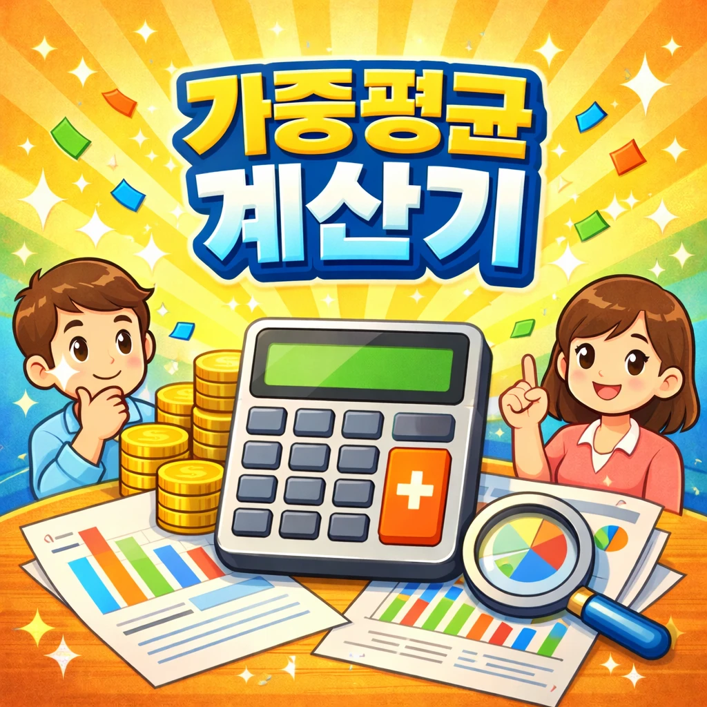 가중평균 계산기 (값×가중치 평균) 2 가중평균 계산기