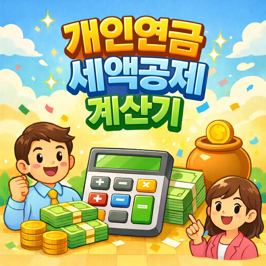 개인연금 세액공제 계산기 (연금저축·IRP 환급 도움 금액) 2 개인연금 세액공제 계산기