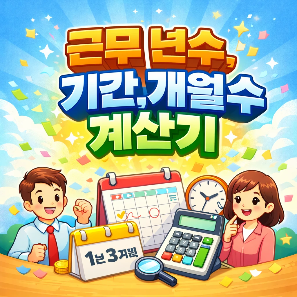 근무 년수 개월 수 계산기: 입사일만 넣고 근속을 바로 계산 2 근무 년수 개월 수 계산기