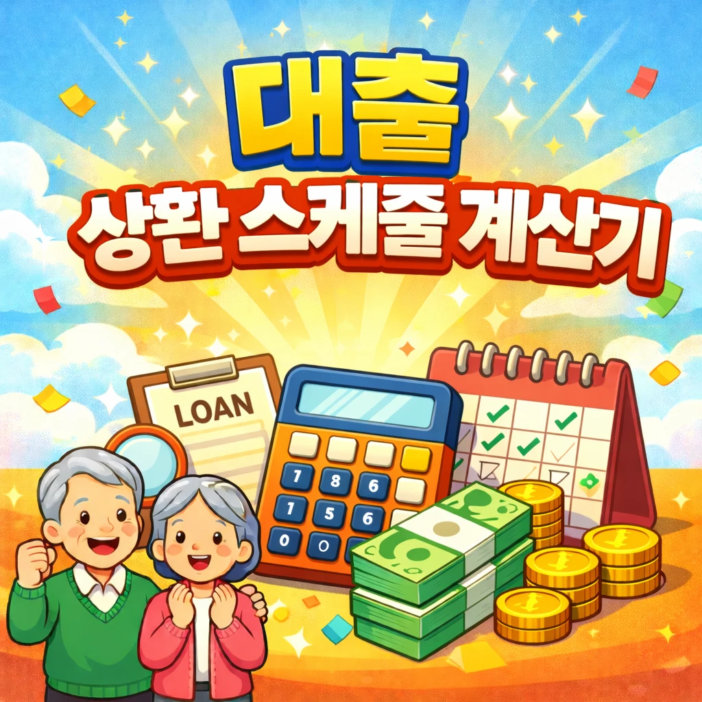 대출 상황 스케줄 계산기 (월별 상환표·잔액 그래프) 2 대출 상황 스케줄 계산기