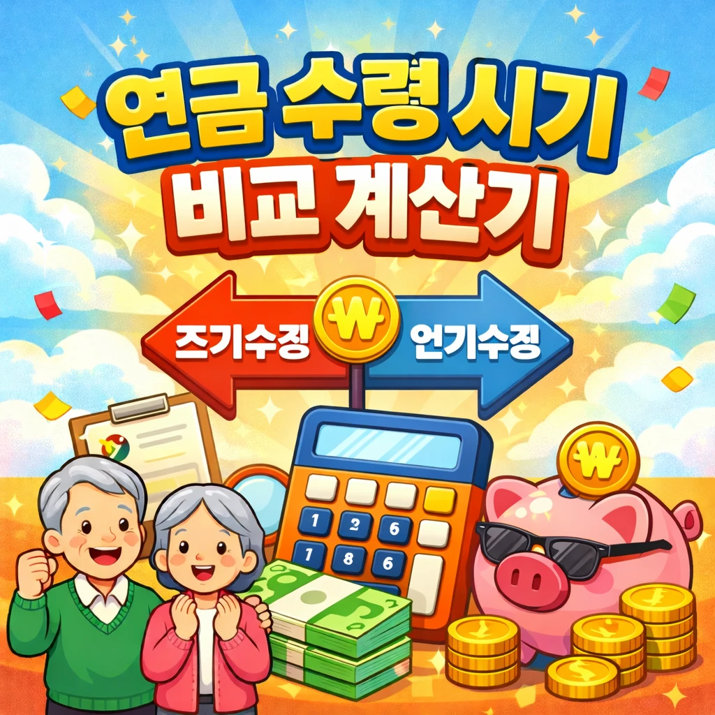 연금 수령 시기 비교 계산기 2 연금 수령 시기 비교 계산기