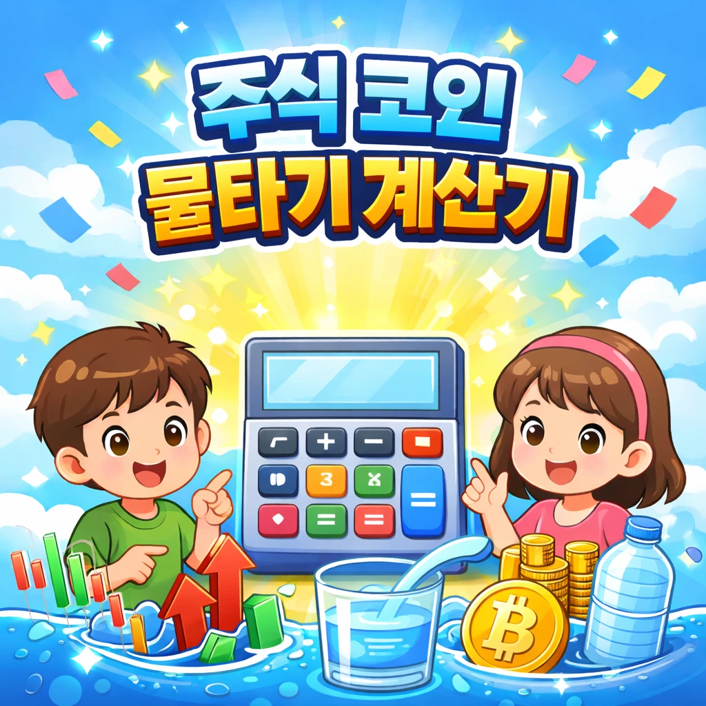 주식·코인 물타기 계산기 – 새 평단(손익분기)·목표가 무료·간편 계산 2 물타기 계산기