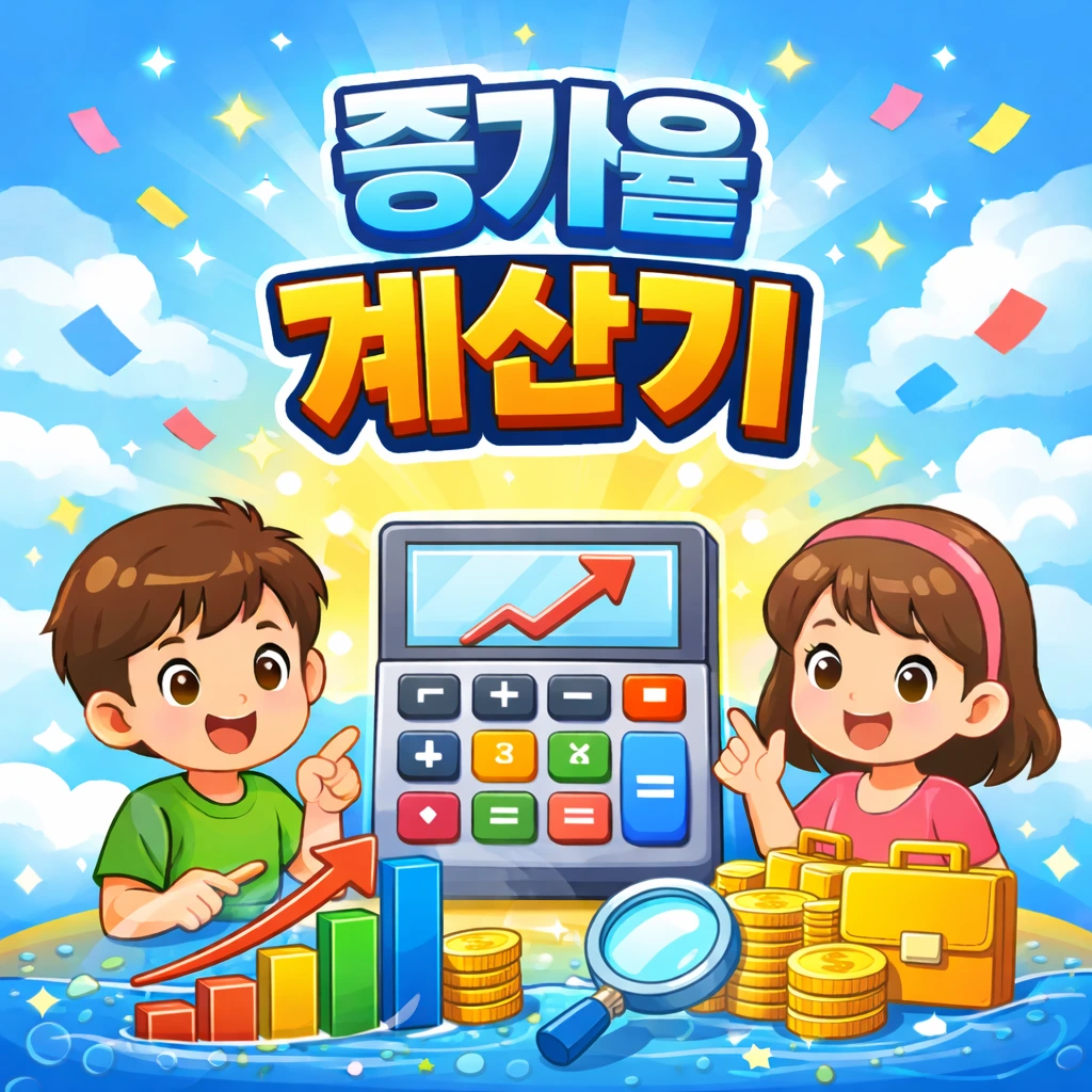 증가율 계산기 – 증감률(%)·증감량·배수 무료·간편 계산 2 증가율 계산기