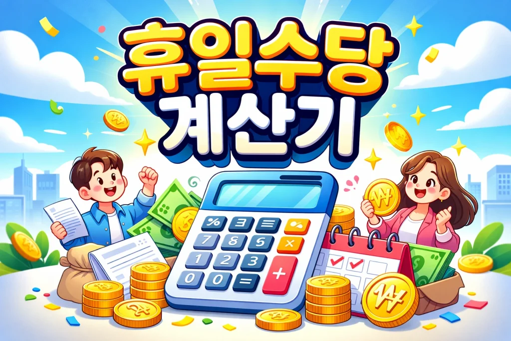 휴일수당 계산기: 휴일 근로(8시간 이내/초과)·야간 가산까지 한 번에 2 휴일수당 계산기